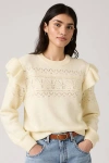 Levi's Shane Flutter Sleeve Sweater In Gray