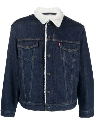 Levi's Type Iii Fleece Lined Denim Trucker Jacket In Blue