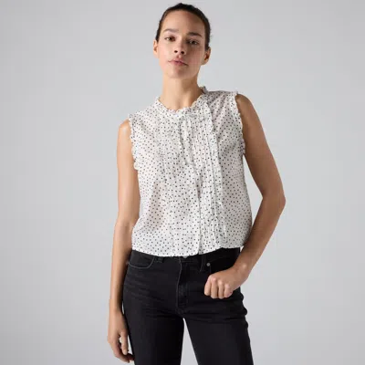 Levi's Shelby Sleeveless Slim Blouse In White