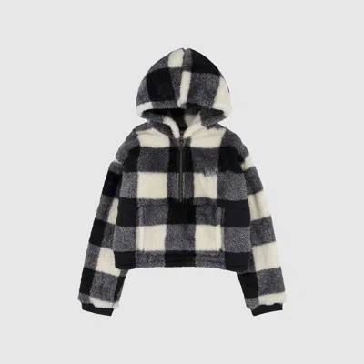 Levi's Sherpa Big Girls Hoodie S-xl L In Black