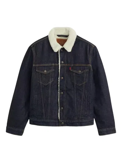 Levi's Sherpa Collar Pocket Jacket In Blue