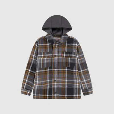 Levi's Sherpa Lined Shacket In Gray