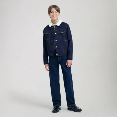 Levi's Sherpa Trucker Jacket Big Boys 8-20 L In Blue