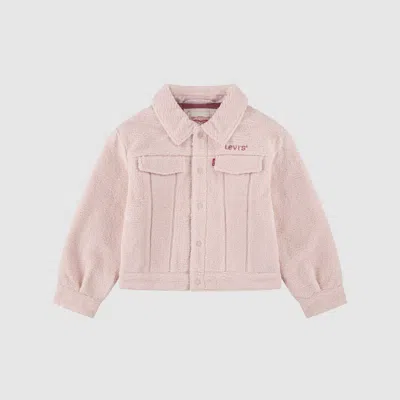 Levi's Sherpa Trucker Jacket Little Girls 4-6x 4 In Pink
