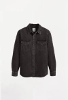 Levi's Shirts Man Levis A1919 0054 Relaxed Fit Cava Washed Black In Black