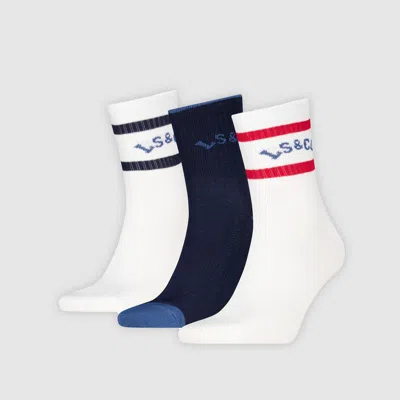 Levi's Short Cut Sport Socks 3 Pack In Blue
