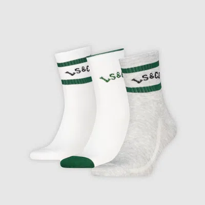 Levi's Short Cut Sport Socks 3 Pack In Gray