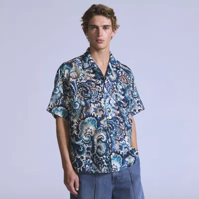 Levi's Paisley Jacquard Camp Shirt In Blue