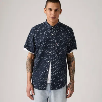 Levi's Short-sleeve Classic Standard Fit Shirt In Blue