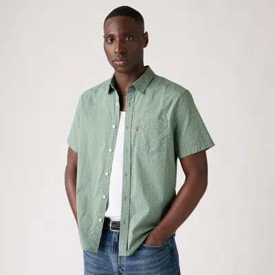 Levi's Short-sleeve Classic Standard Fit Shirt In Green