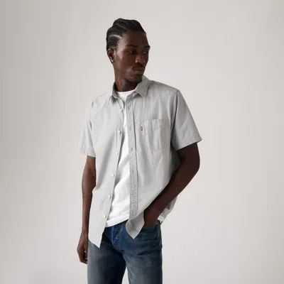Levi's Short-sleeve Classic Standard Fit Shirt In Gray