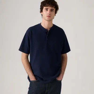Levi's Short-sleeve Dry Goods Henley In Blue