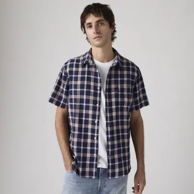 Levi's Short-sleeve Sunset One Pocket Standard Fit Shirt In Blue