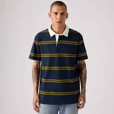 Levi's Short-sleeve Union Rugby Shirt In Blue