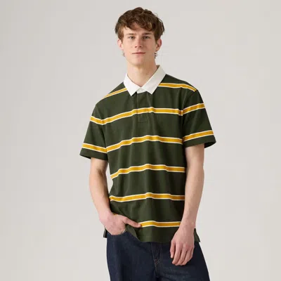 Levi's Short-sleeve Union Rugby Shirt In Green