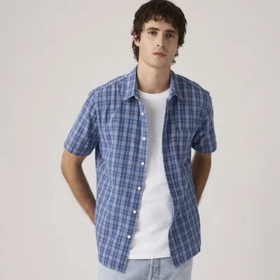 Levi's Short-sleeve Classic One Pocket Standard Fit Shirt In Blue