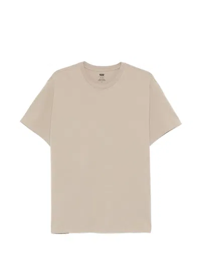 Levi's T-shirt In Cotone Beige A Maniche Corte Levis In Black