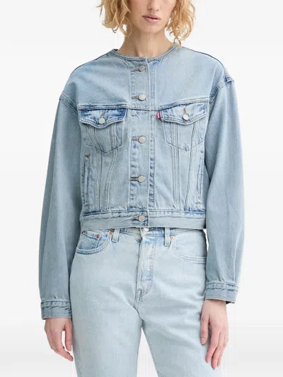 LEVI'S SHRUNKEN 90S COLLARLESS DENIM JACKET