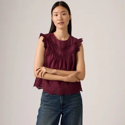 Levi's Sienna Blouse In Burgundy