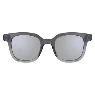 Levi's Silver Mirror Square Unisex Sunglasses Lv 1010/s 0kb7/t4 48 In Gray