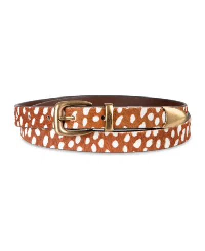 Levi's Skinny Western Metal Tip End Belt In Deer