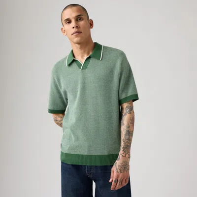 Levi's Skipper Knit Polo Shirt In Green