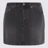 Levi's Black Cotton Mini Skirt In Black