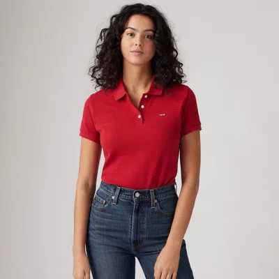 Levi's Slim Polo Shirt In Red