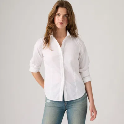 Levi's Slim Poplin Shirt In White