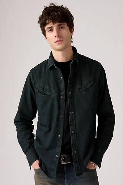 Levi's Smiley Western Shirt In Green