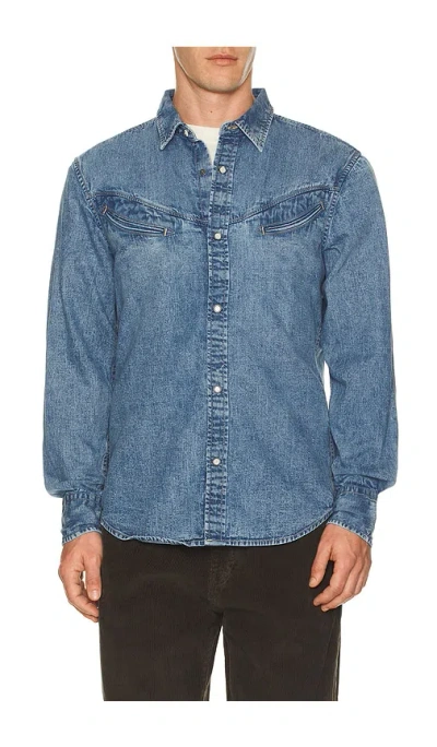 Levi's Smiley Western Shirt In Blue