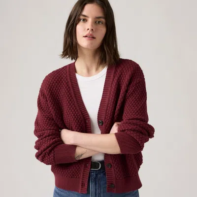 Levi's Snowflake Cardigan In Brown