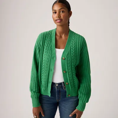 Levi's Snowflake Cardigan In Green