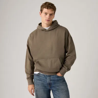Levi's Soft Boxy Hoodie Sweatshirt In Brown
