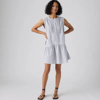 Levi's Solara Sleeveless Linen Mini Dress In Blue