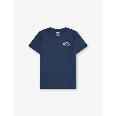 Levi's Kids' Blue Speed Trials Logo-print Cotton-blend T-shirt 4-