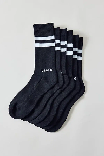 Levi's Sport Stripe Standard Crew Sock 3-pack In Black, Men's At Urban Outfitters In Blue