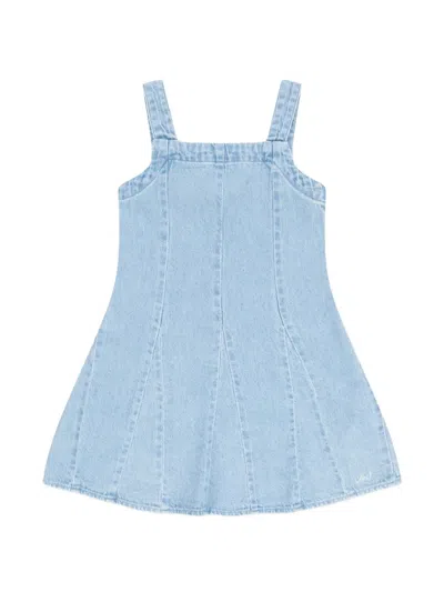 Levi's Babies' Square-neck Panelled Dress In Blue