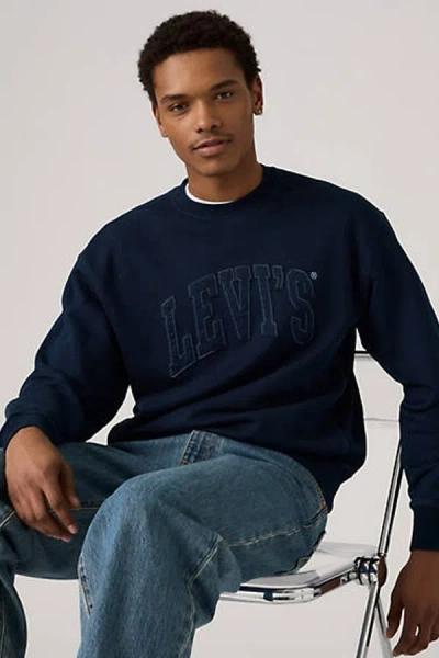 Levi's Standard Graphic Crewneck Sweatshirt In Purple