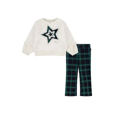 Levi's Star Oversized Crewneck And Flared Pants Set Toddler Girls 2t-4t 2t In Multi