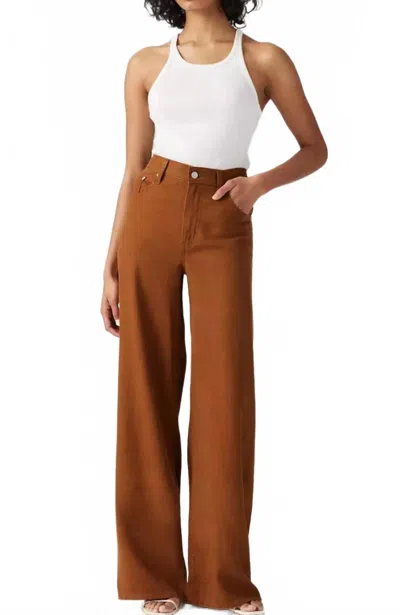 Levi's Straight Baggy Straight Linen Pants In Sorrel Horse Linen In Brown