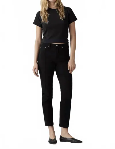 Levi's Straight Leg Crop Jeans In Black Sprout In Multi