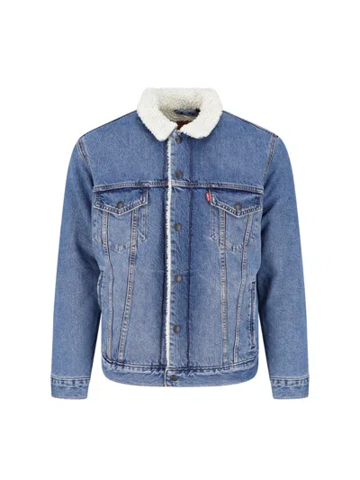 Levi's Strauss Jacket "sherpa Trucker" In Blue
