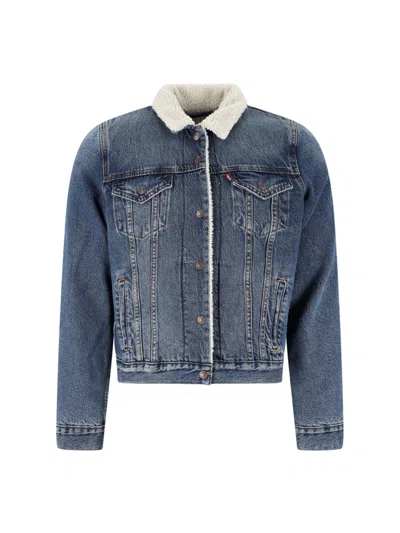 Levi's Strauss Jacket "sherpa Trucker Type Iii" In Blue