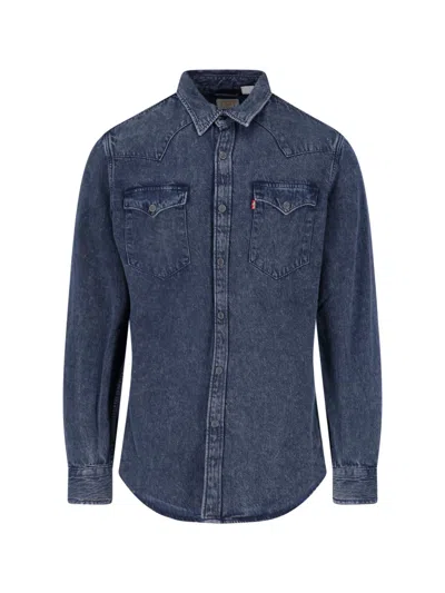Levi's Strauss Men's Denim Shirt In 100% Cotton In Blue