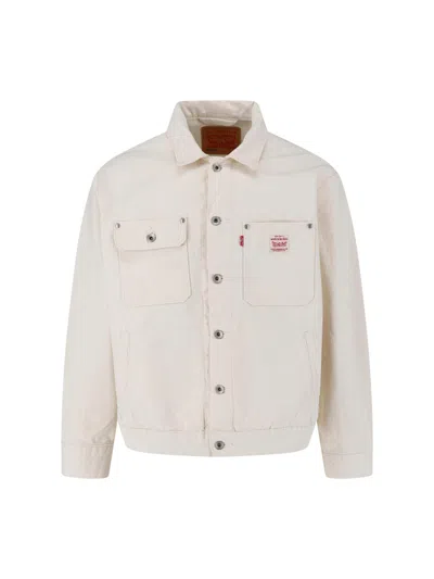 Levi's Strauss Men's Light & Natural 100% Cotton Jacket In White