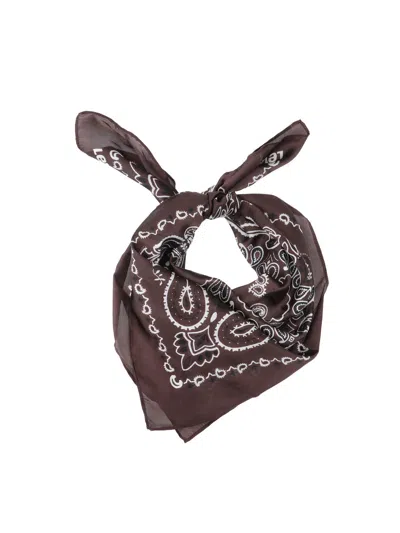 Levi's Strauss Paisley Bandana Scarf In Brown