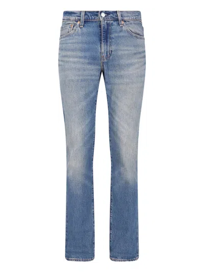 Levi's Strauss Straight Selvedge Denim Jeans For Men In Blue