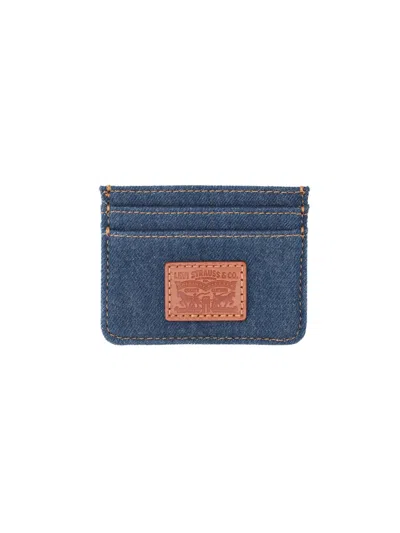 Levi's Strauss Unisex Denim-style Wallet In Blue