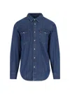 Levi's Strauss Western Denim Shirt In Blue